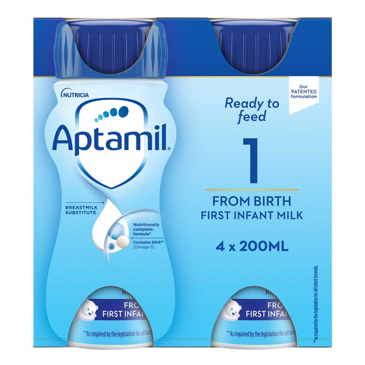 1 First Infant Milk From Birth (800ml) 4 X 200ml Aptamil